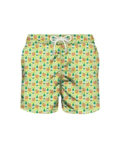MC2 Saint Barth Light Fabric Man Swim Shorts Cocktail Print