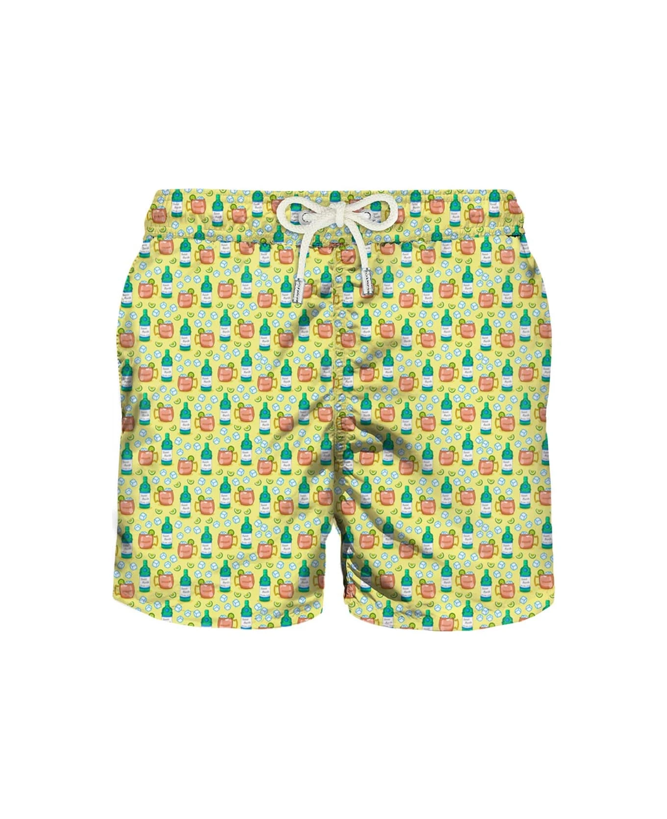 MC2 Saint Barth Light Fabric Man Swim Shorts Cocktail Print