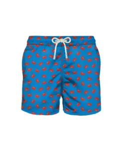 MC2 Saint Barth Light Fabric Man Swim Shorts Crab Print