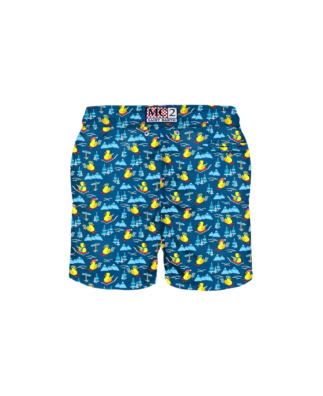 MC2 Saint Barth Light Fabric Man Swim Shorts Winter Ducky Print - Image 2