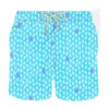 MC2 Saint Barth Man Light Fabric Swim Shorts With White And Fuchsia Octopus Print