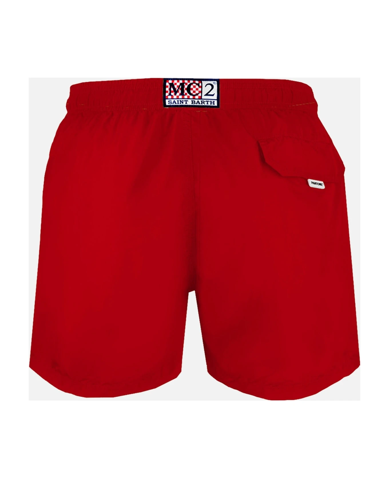 MC2 Saint Barth Man Red Swim Shorts | Pantone Special Edition - Image 2