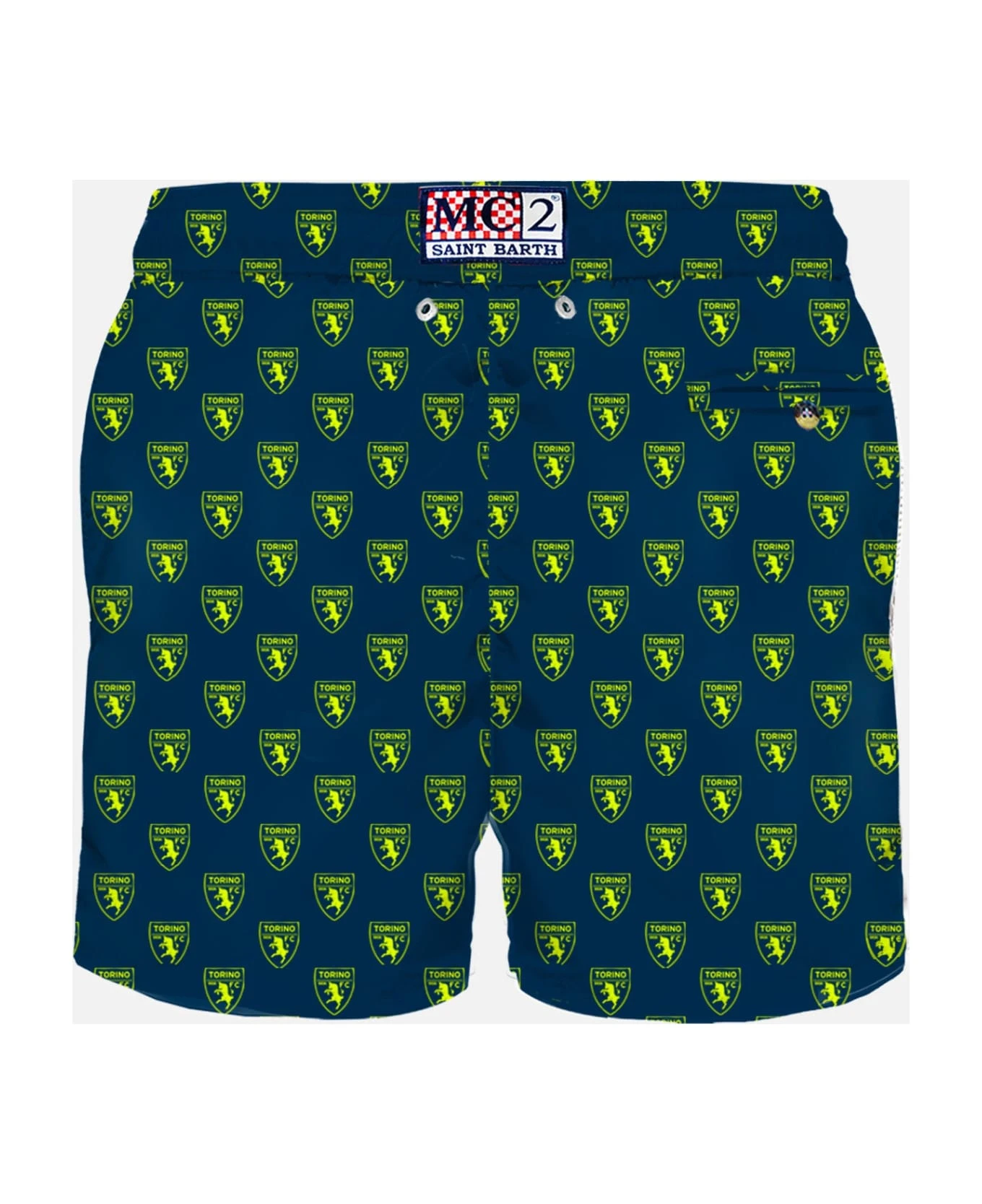 MC2 Saint Barth Man Light Fabric Swim Shorts With Taurus Logo | Torino Fc Special Edition - Image 2