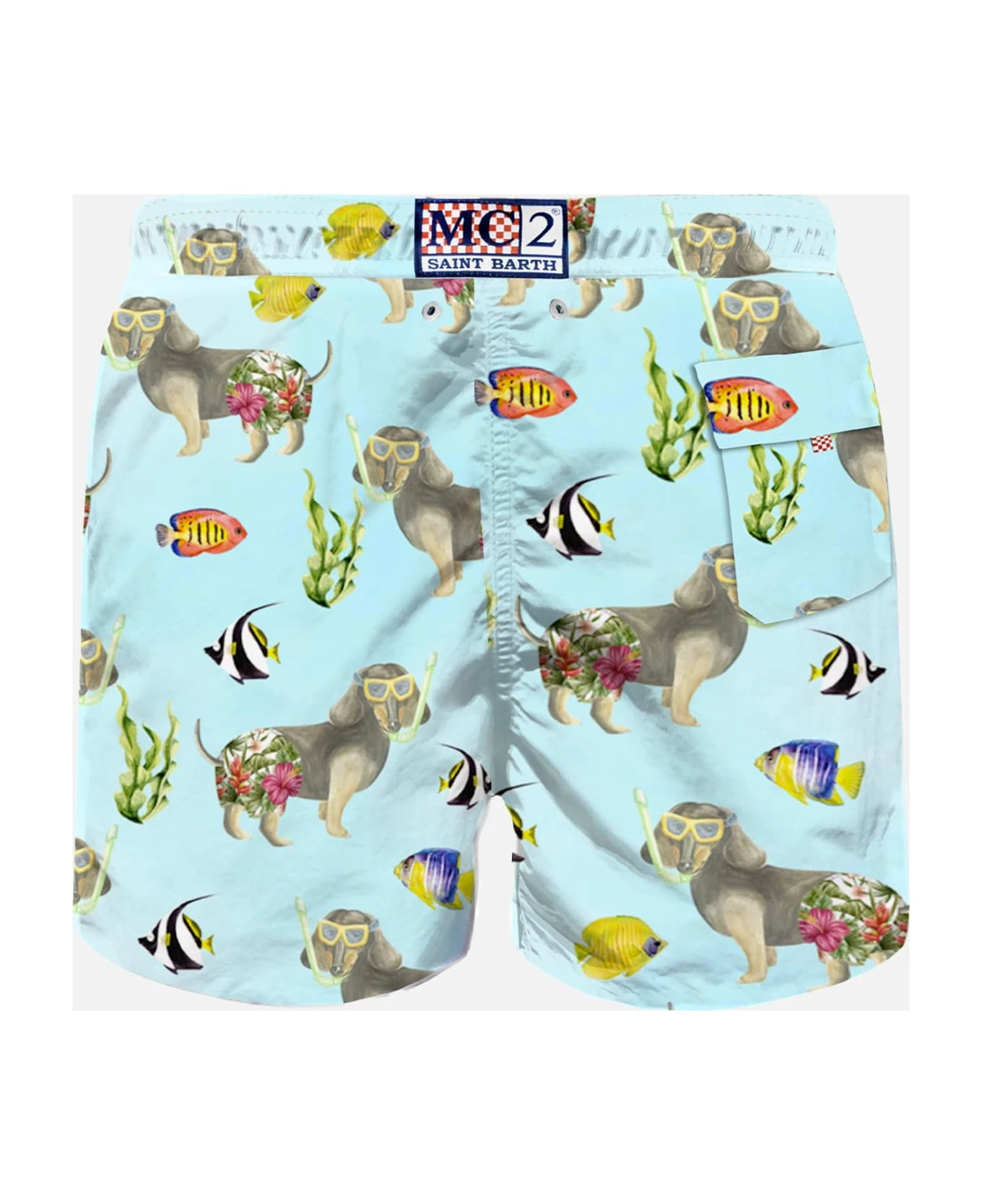 MC2 Saint Barth Man Classic Swim Short With Dog Print - Image 2