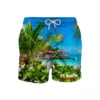 MC2 Saint Barth Man Swim Shorts With Caribbean Island Print