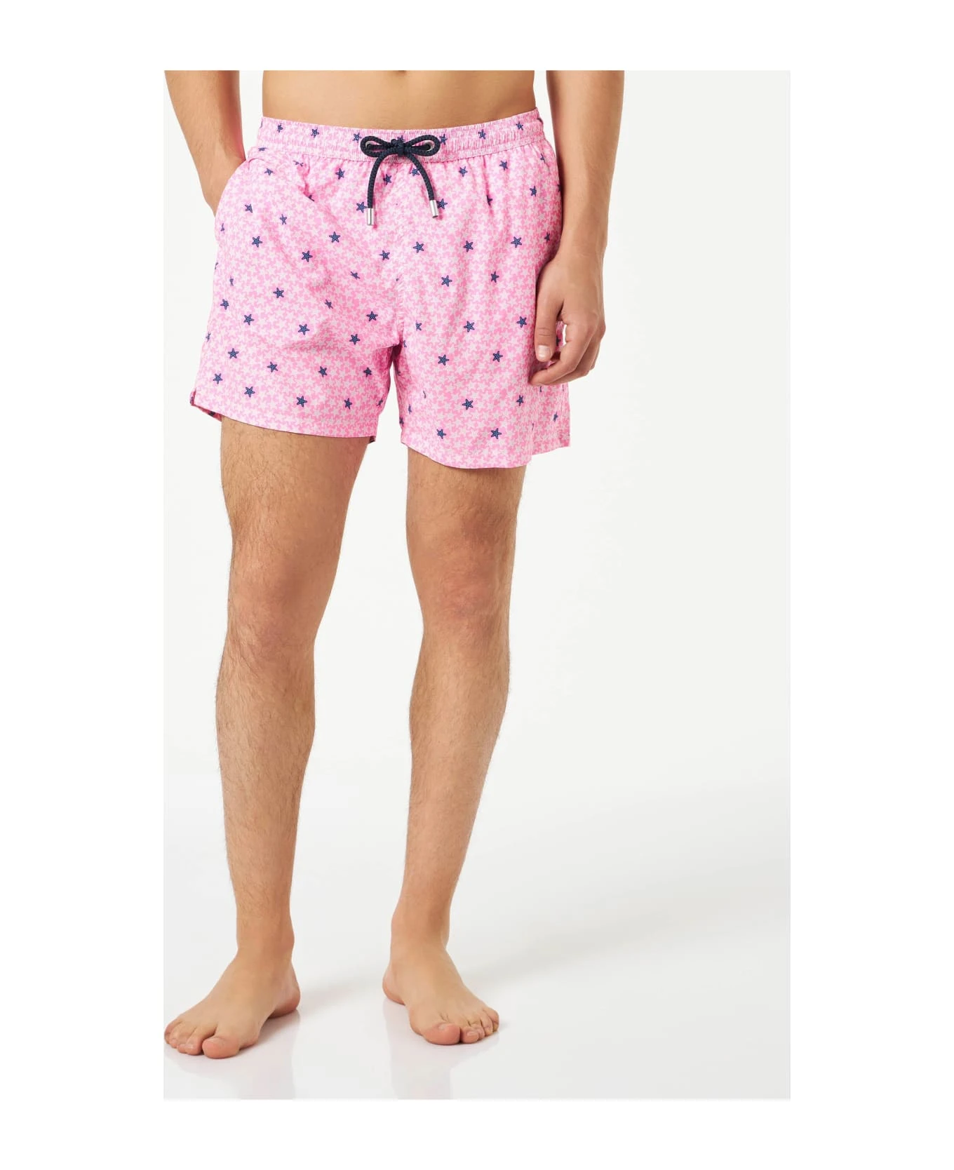 MC2 Saint Barth Man Light Fabric Comfort Swim Shorts With Starfish Print - Image 3