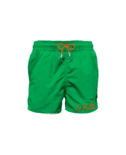 MC2 Saint Barth Green Man Swim Shorts With Pocket