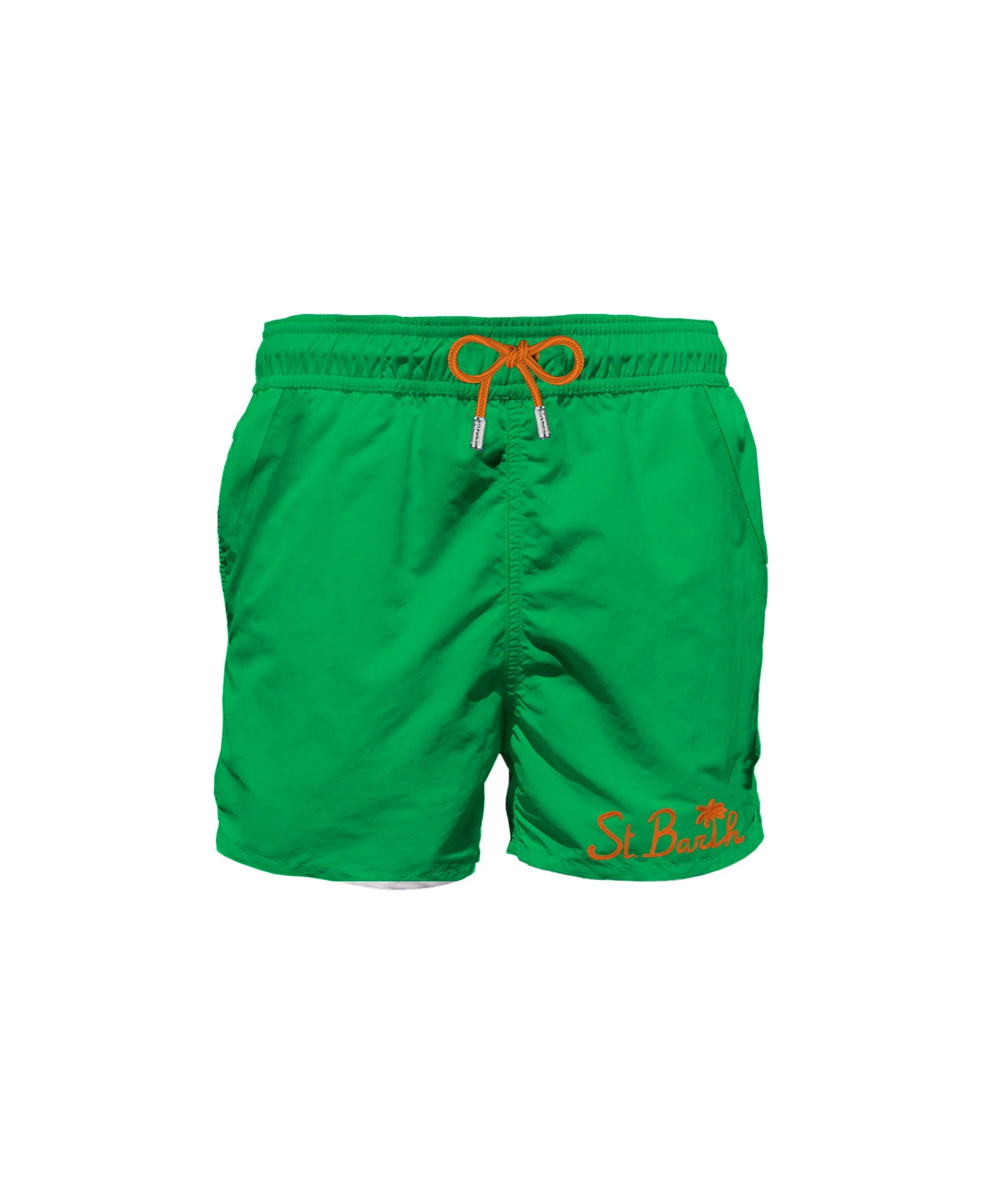 MC2 Saint Barth Green Man Swim Shorts With Pocket