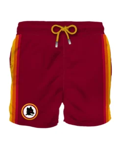MC2 Saint Barth Man Classic Swim Shorts With As Roma Patch | As Roma Special Edition