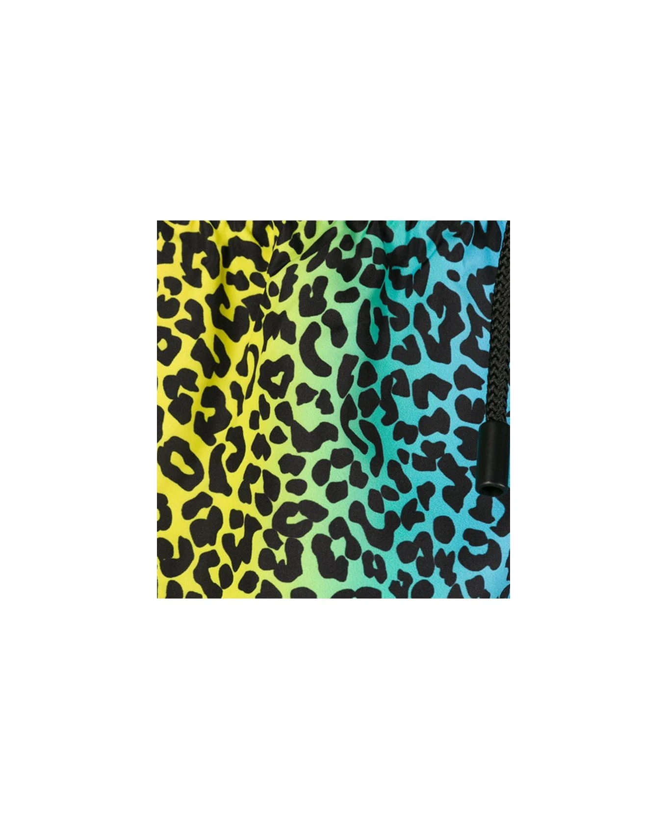 MC2 Saint Barth Animalier Rainbow Print Light Fabric Zipped Swim Shorts - Image 3