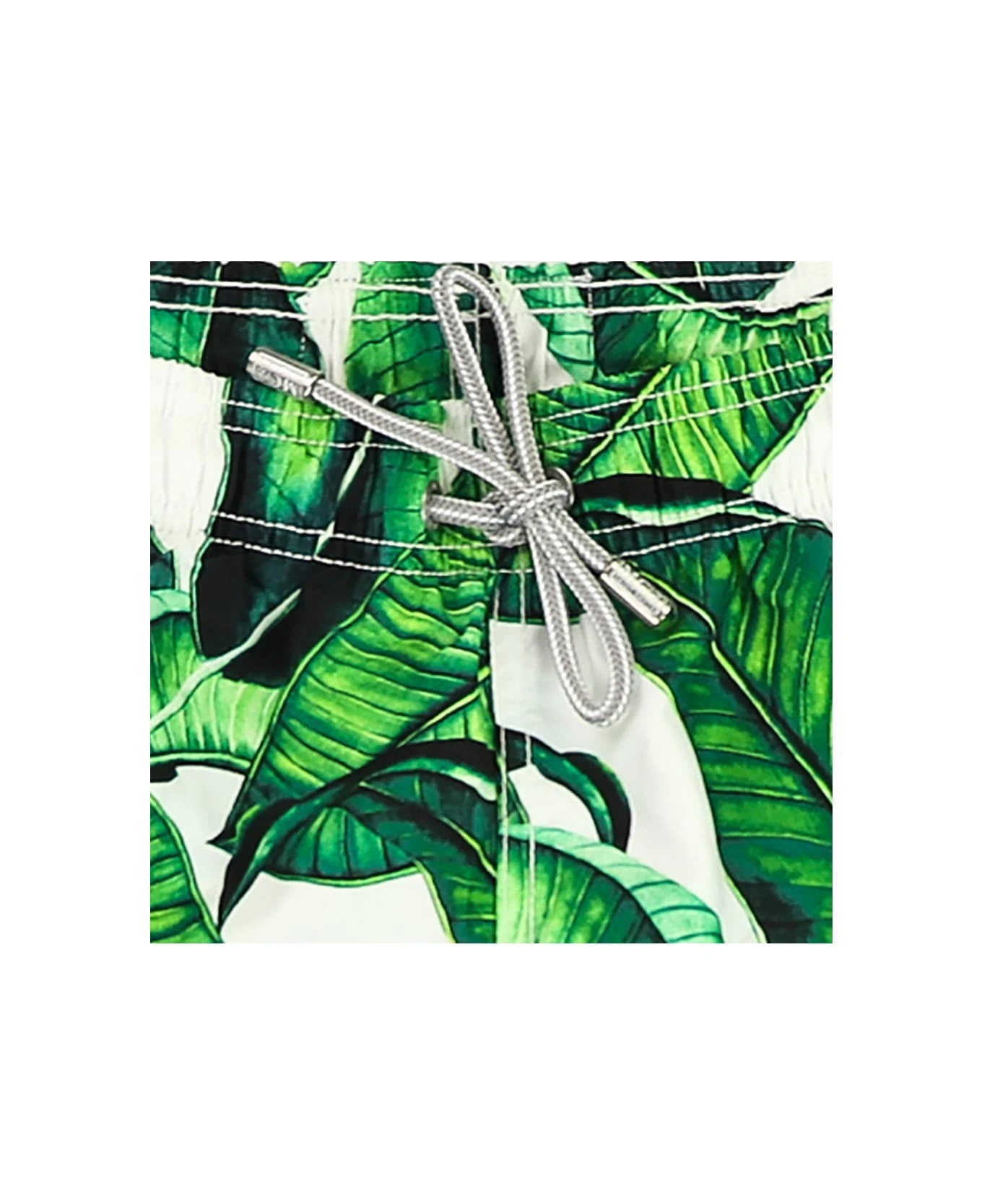 MC2 Saint Barth Banana Leaves Print Mid-length Swim Shorts - Image 4