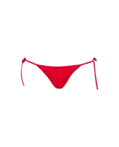Red Swim Bikini Bottom With Lettering In Nylon Stretch Woman Dsquared2