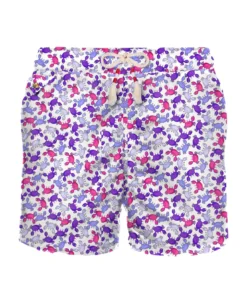 MC2 Saint Barth Man Light Fabric Swim Shorts With Crabs Print