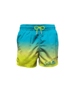 MC2 Saint Barth Tie Dye Mid-length Swim Shorts With Embroidery