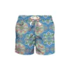 MC2 Saint Barth Man Light Fabric Swim Shorts With Multicolor Indian Print