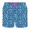 MC2 Saint Barth Man Light Fabric Swim Shorts With Fish And Sharks Print