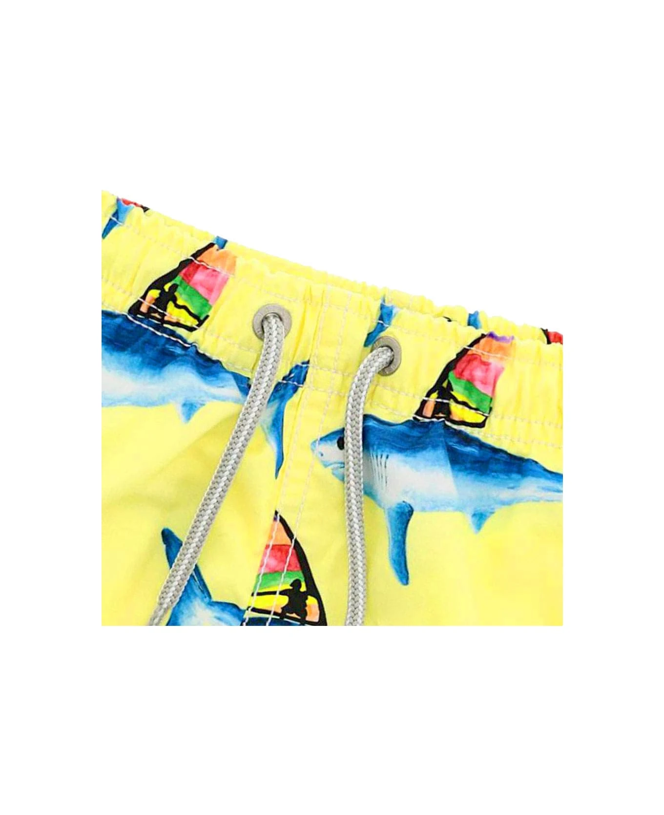 MC2 Saint Barth Mid-length Swim Shorts With Sharks Print - Image 3