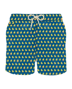 MC2 Saint Barth Man Light Fabric Swim Shorts With Ducky Print
