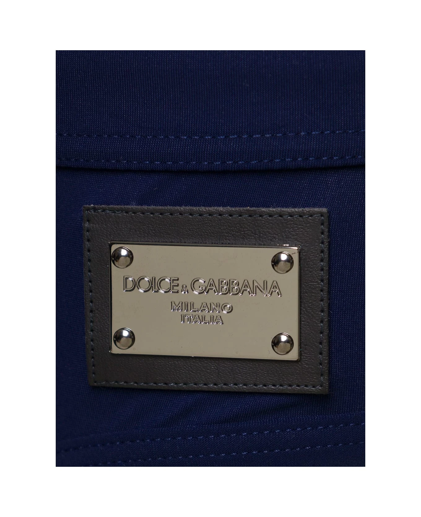 Dolce & Gabbana Blue Swim Brief With Branded Drawstring And Logo Tag In Stretch Polyamide Man - Image 3