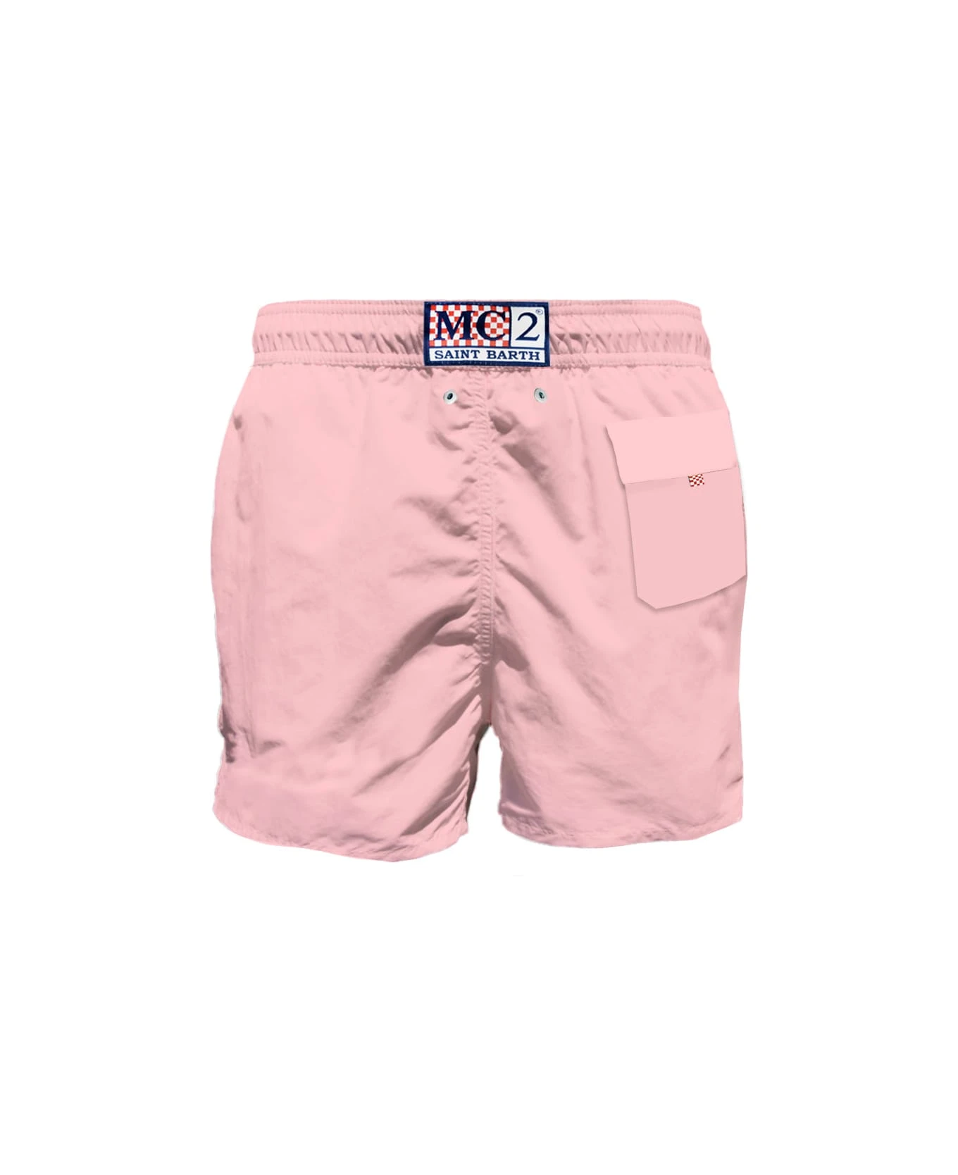 MC2 Saint Barth Pink Man Swim Shorts With Pocket - Image 2