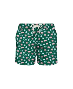 MC2 Saint Barth Light Fabric Man Swim Shorts Pig And Pearl Print