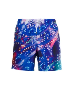 Dolce & Gabbana Man's Nylon Luminarie Printed Swim Shorts