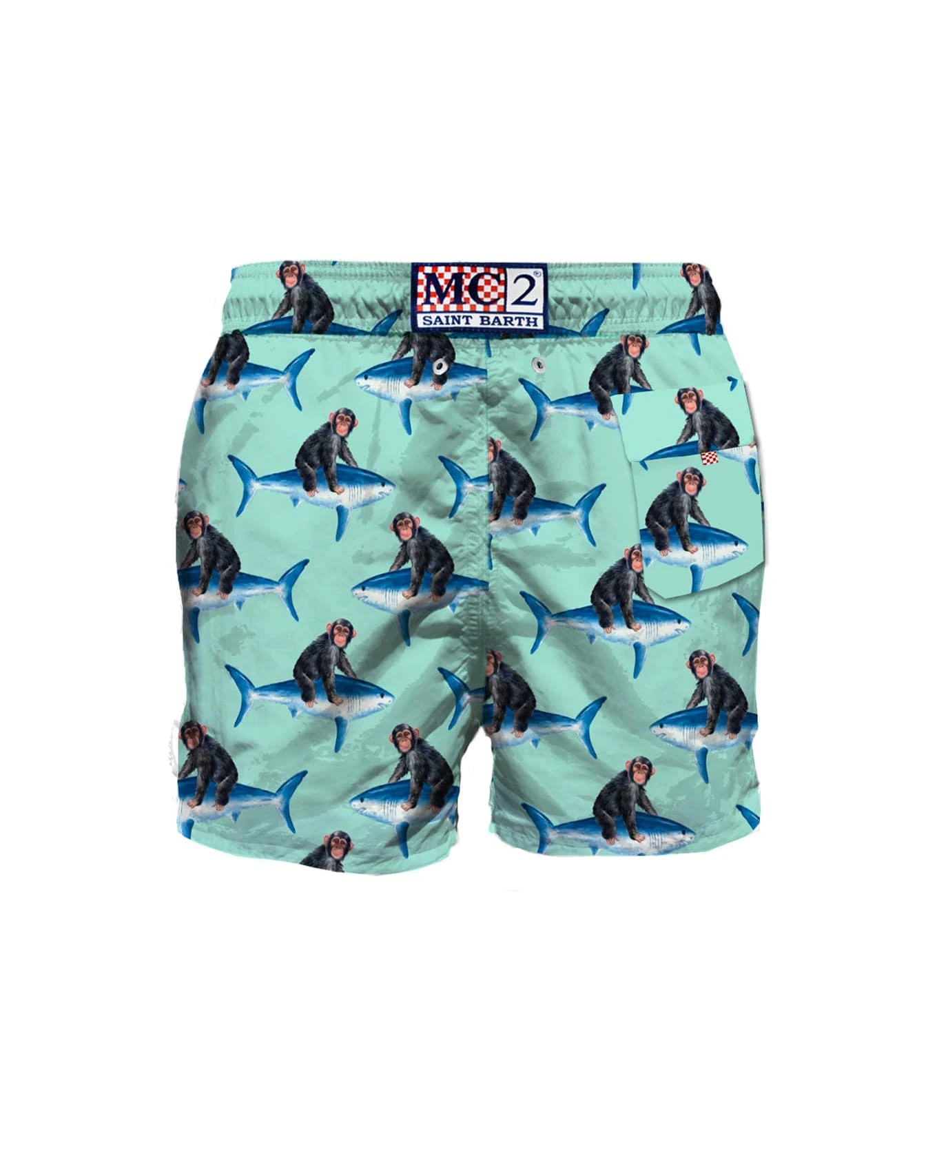 MC2 Saint Barth Monkey Riding Mid-length Swim Shorts - Image 2