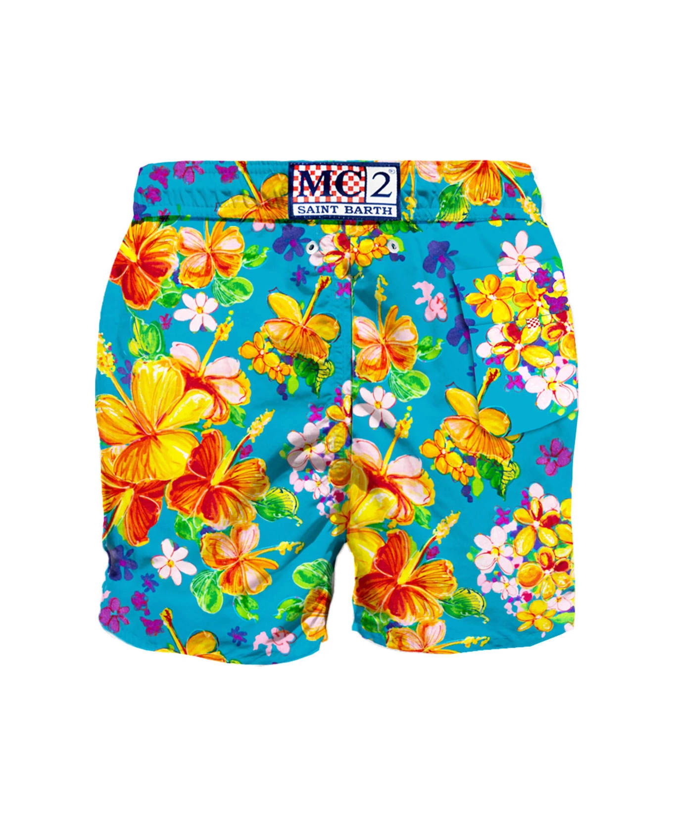 MC2 Saint Barth Man Classic Swim Shorts With Flower Print - Image 2