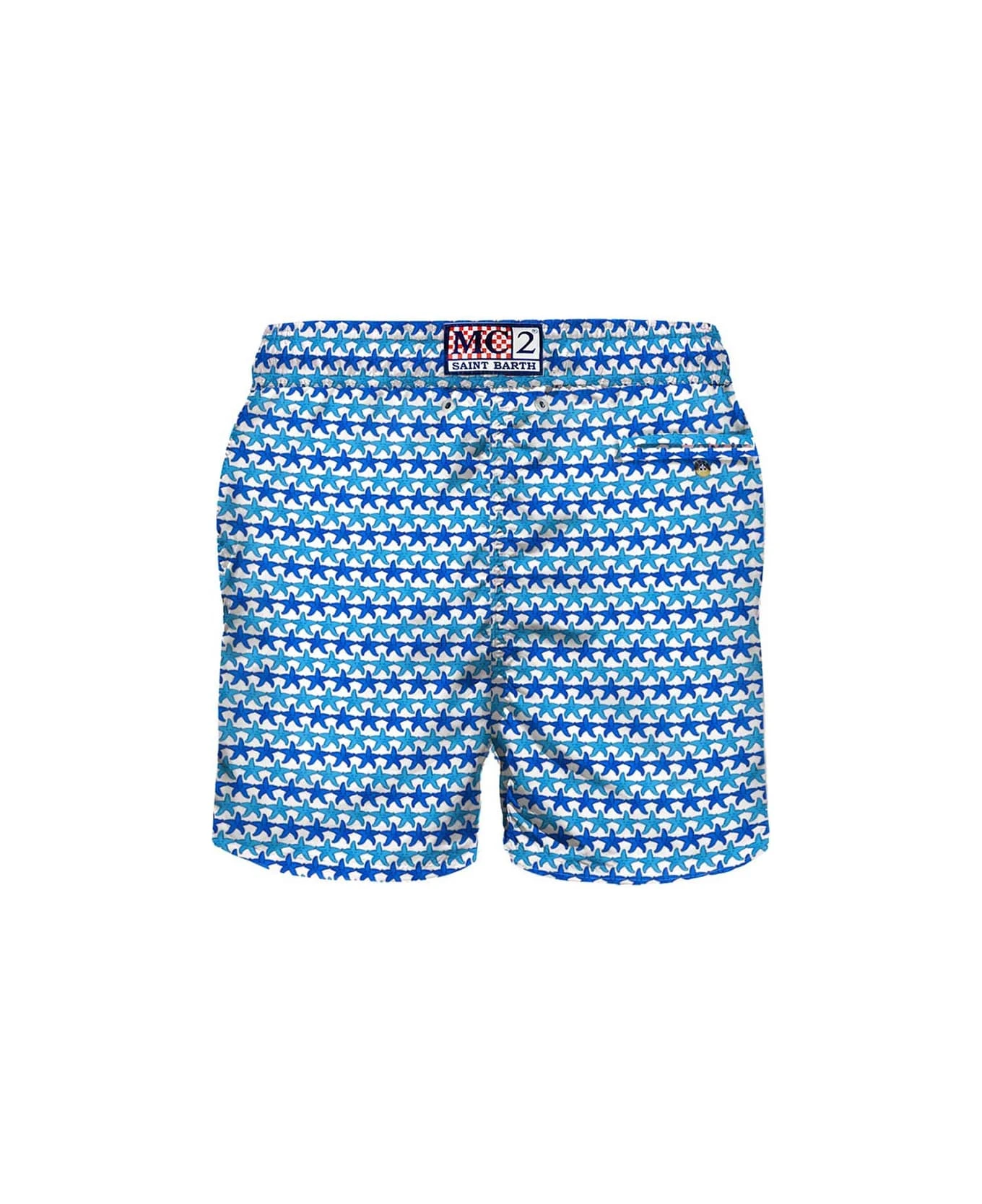 MC2 Saint Barth Man Swim Shorts With Starfishes Print - Image 2