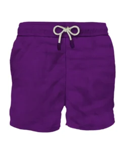 MC2 Saint Barth Man Purple Linen Swim Shorts