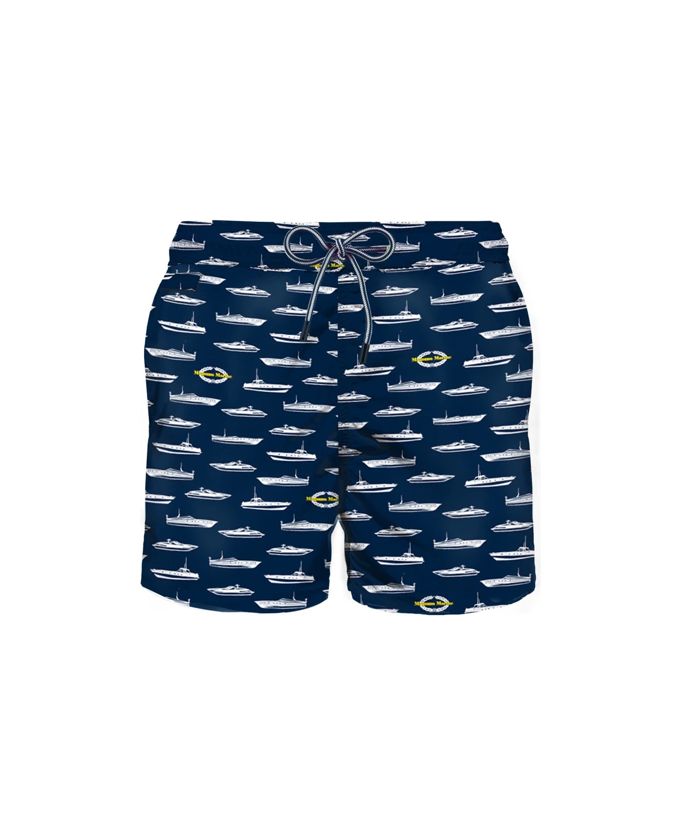 MC2 Saint Barth Light Fabric Man Swim Shorts Yacht Print