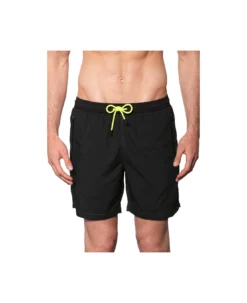 MC2 Saint Barth Man Black Zipped Swim Shorts