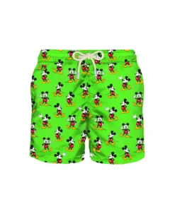 MC2 Saint Barth Man Light Fabric Swim Shorts With Mickey Mouse Print | ©disney Special Edition