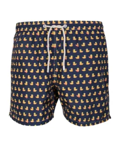 MC2 Saint Barth Blue/yellow Duck Print Swim Shorts