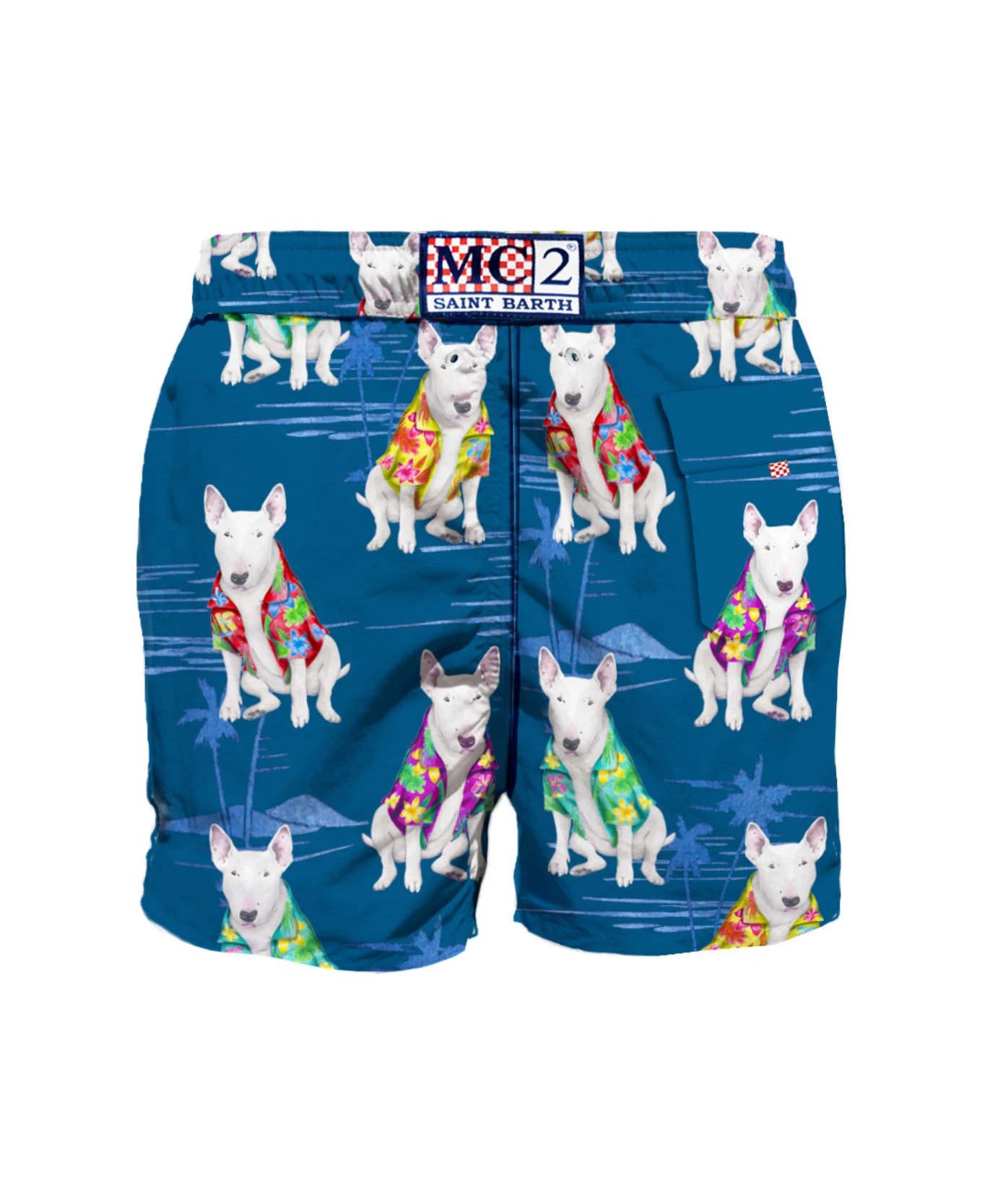 MC2 Saint Barth Man Classic Swim Shorts With Palm Print - Image 2