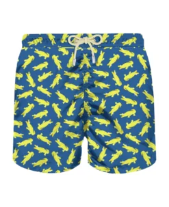 MC2 Saint Barth Man Swim Shorts With Crocodile Print
