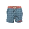 MC2 Saint Barth Man Swim Shorts Gingham Print With Pocket