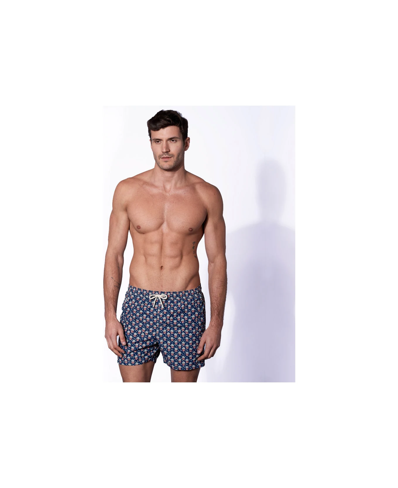 MC2 Saint Barth Man Light Fabric Swim Shorts With Pop Corn Print - Image 4