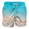 MC2 Saint Barth Man Swim Shorts With Photographic Beach Print