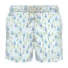 MC2 Saint Barth Man Light Fabric Swim Shorts With Gin Print | Gin Mare Special Edition