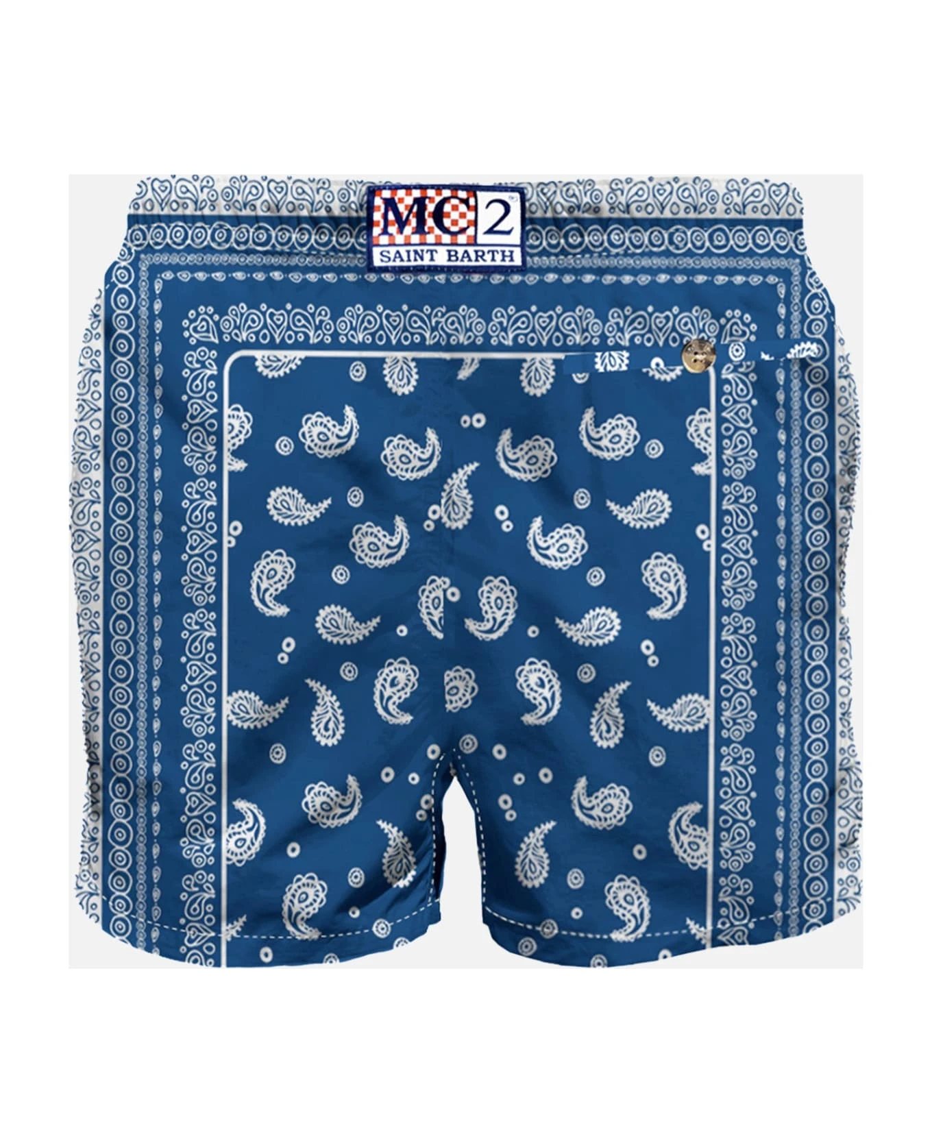 MC2 Saint Barth Man Swim Shorts With Paisley Print - Image 2