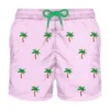 MC2 Saint Barth Man Light Fabric Swim Shorts With Palm Embroidery
