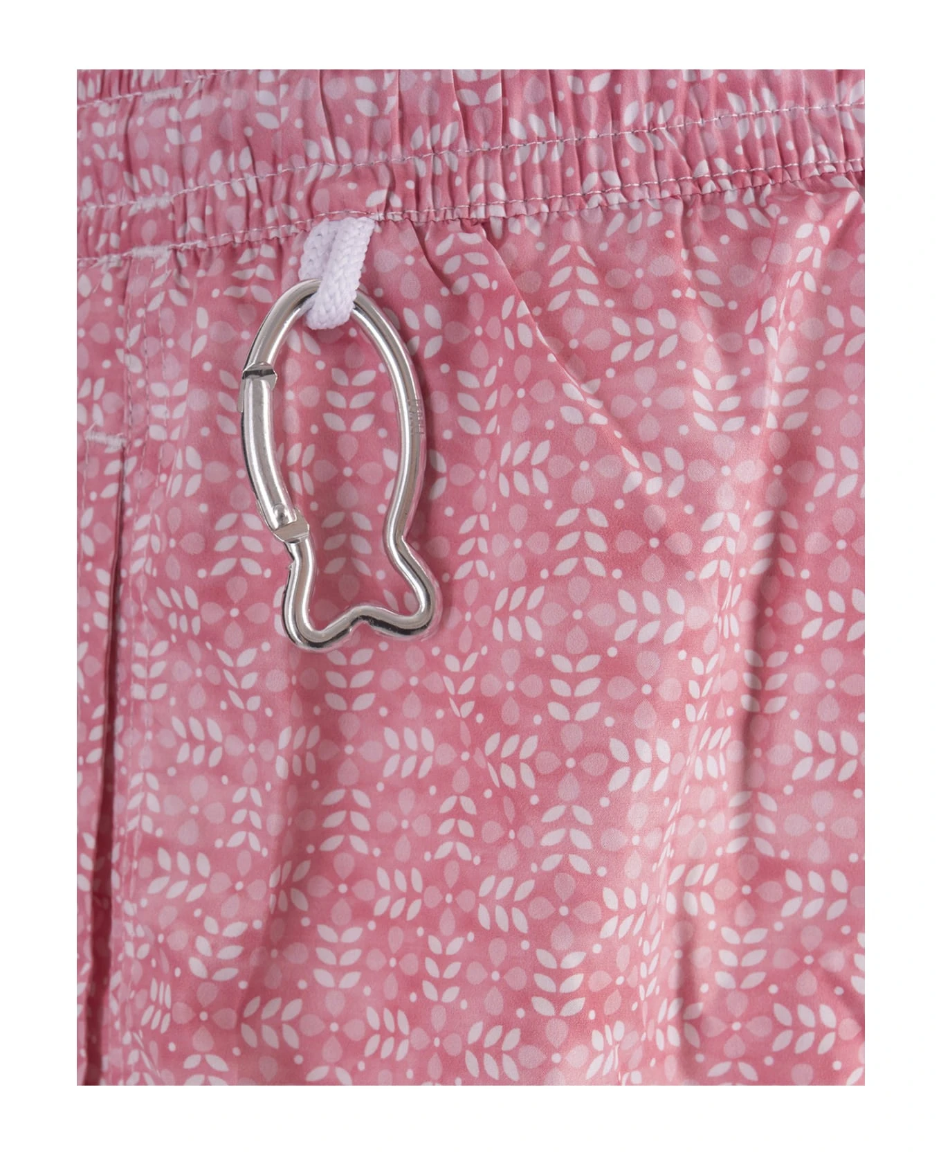 Pink Swim Shorts With Floral Pattern - Image 4