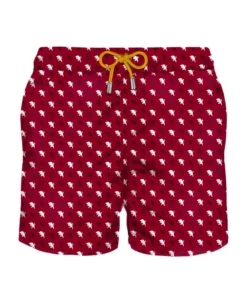 MC2 Saint Barth Man Light Fabric Swim Shorts With Tauros Print | Torino Fc Special Edition