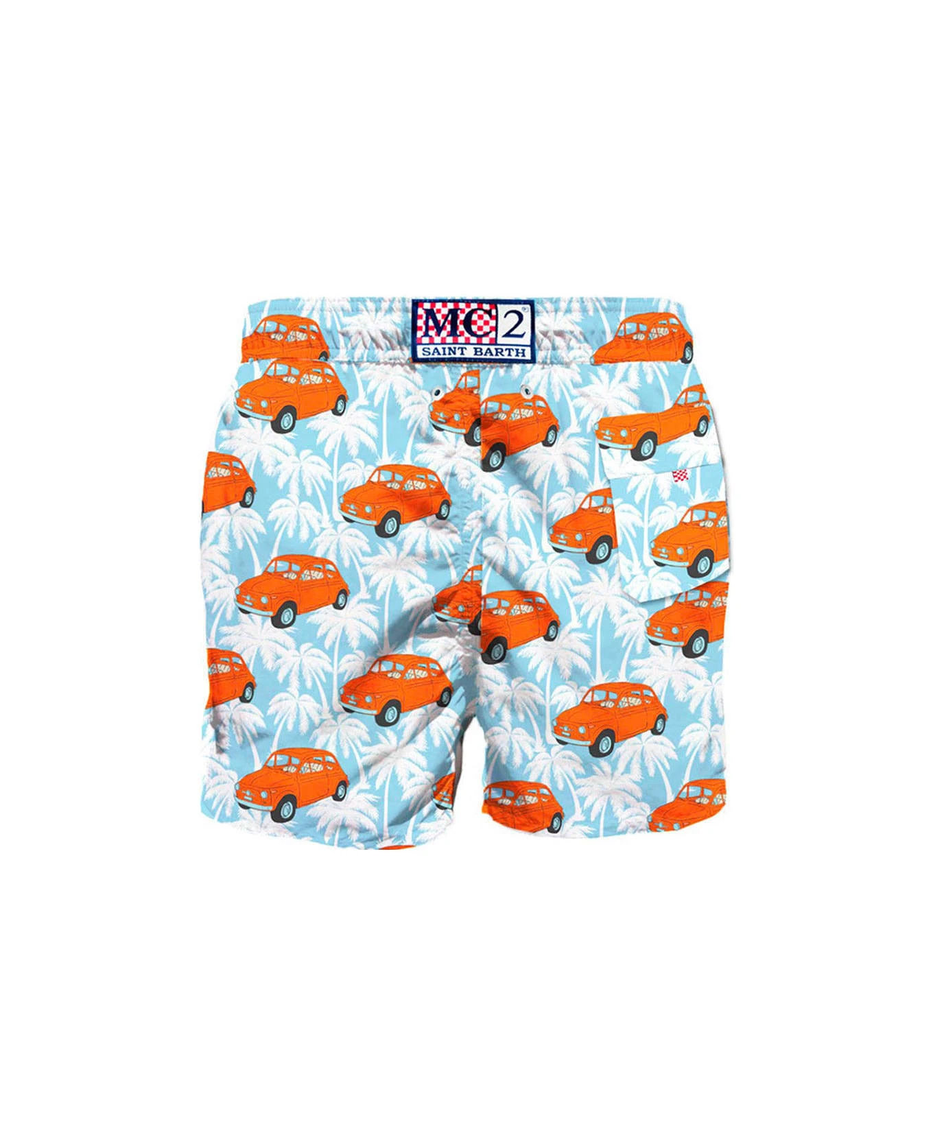 MC2 Saint Barth Man Swim Shorts With Fiat 500 Car Print | |fiat© 500 Special Edition - Image 2