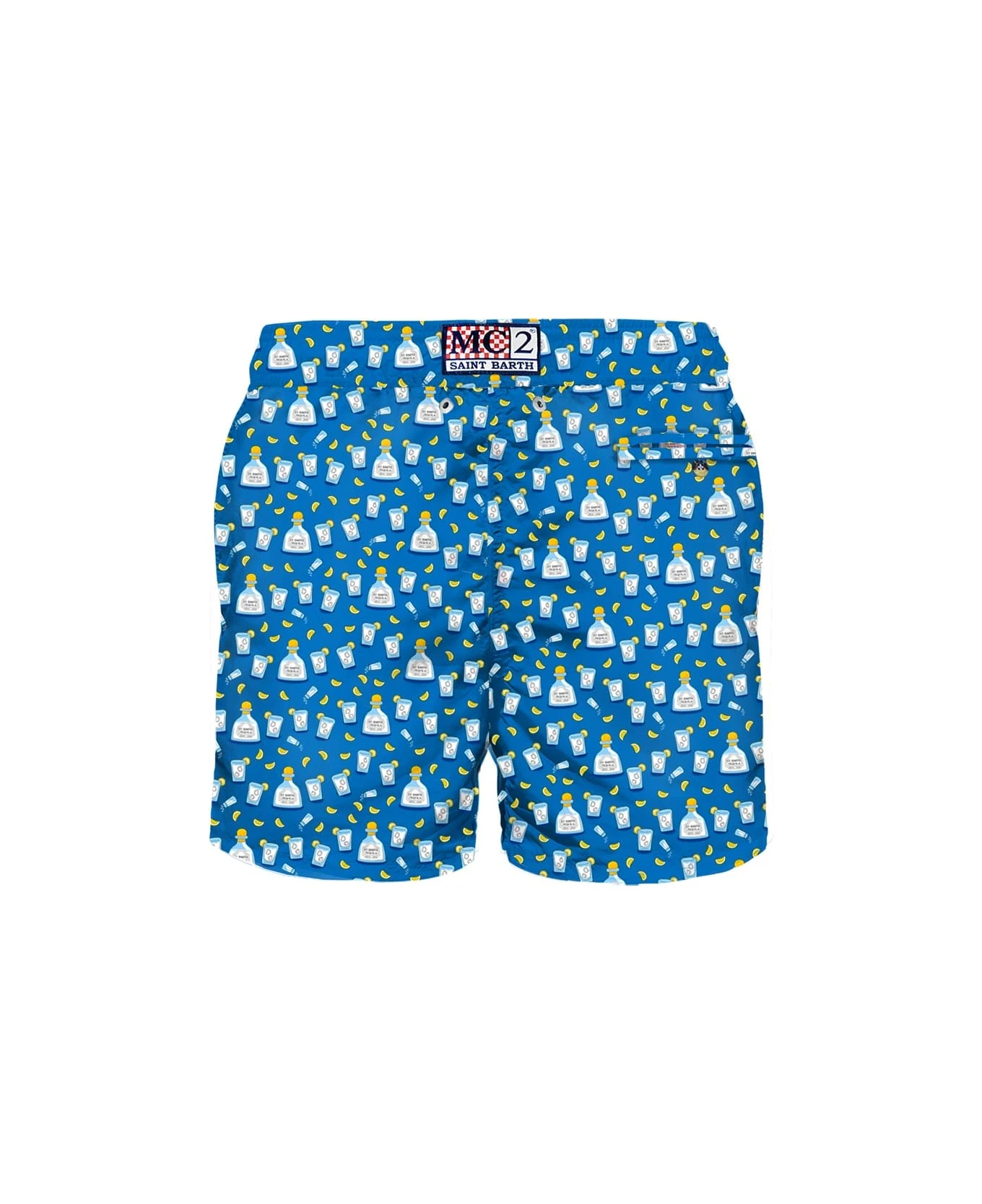 MC2 Saint Barth Light Fabric Man Swim Shorts Tequila Print - Image 2