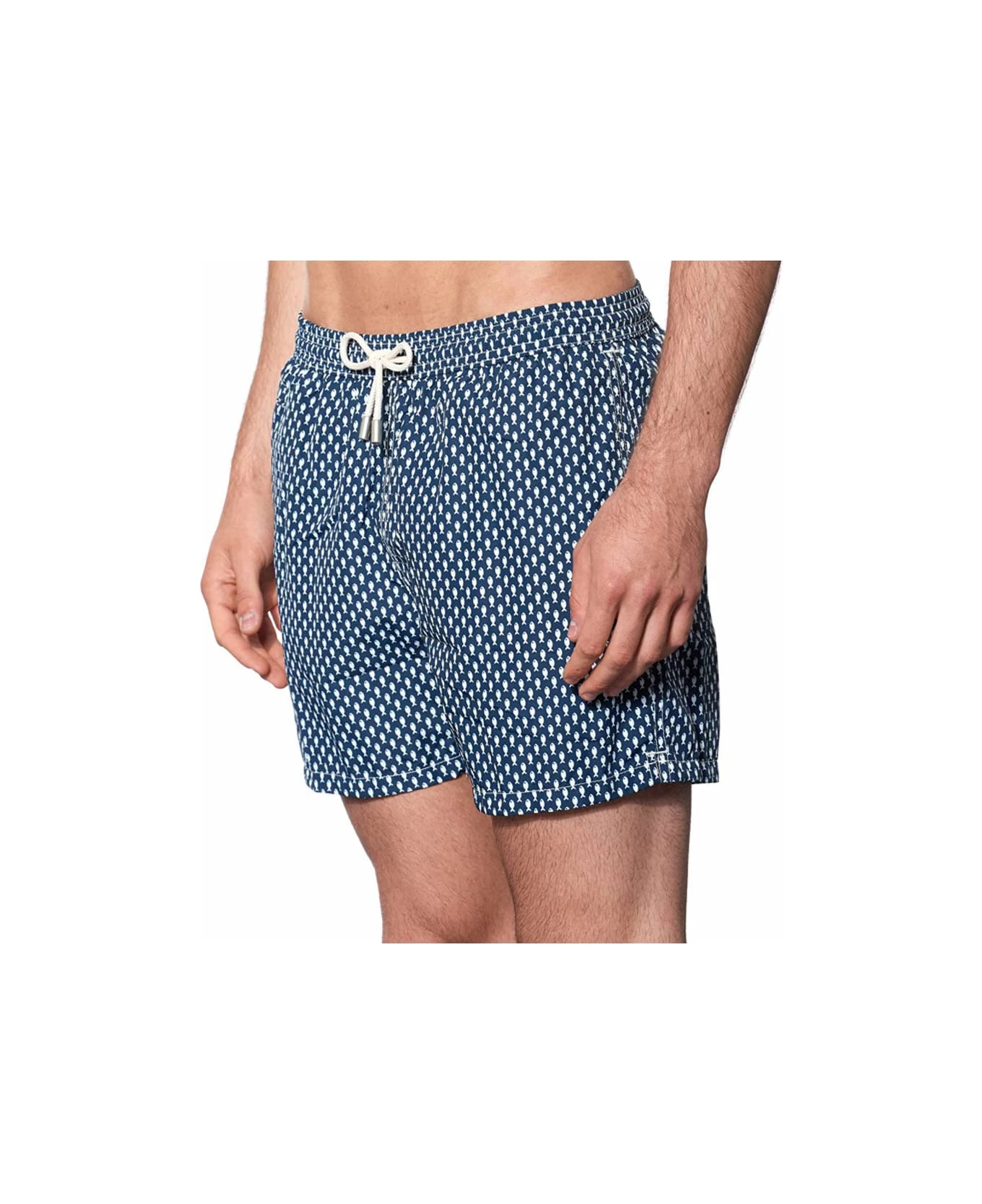 MC2 Saint Barth Light Fabric Man Swim Shorts Fish Print - Image 5