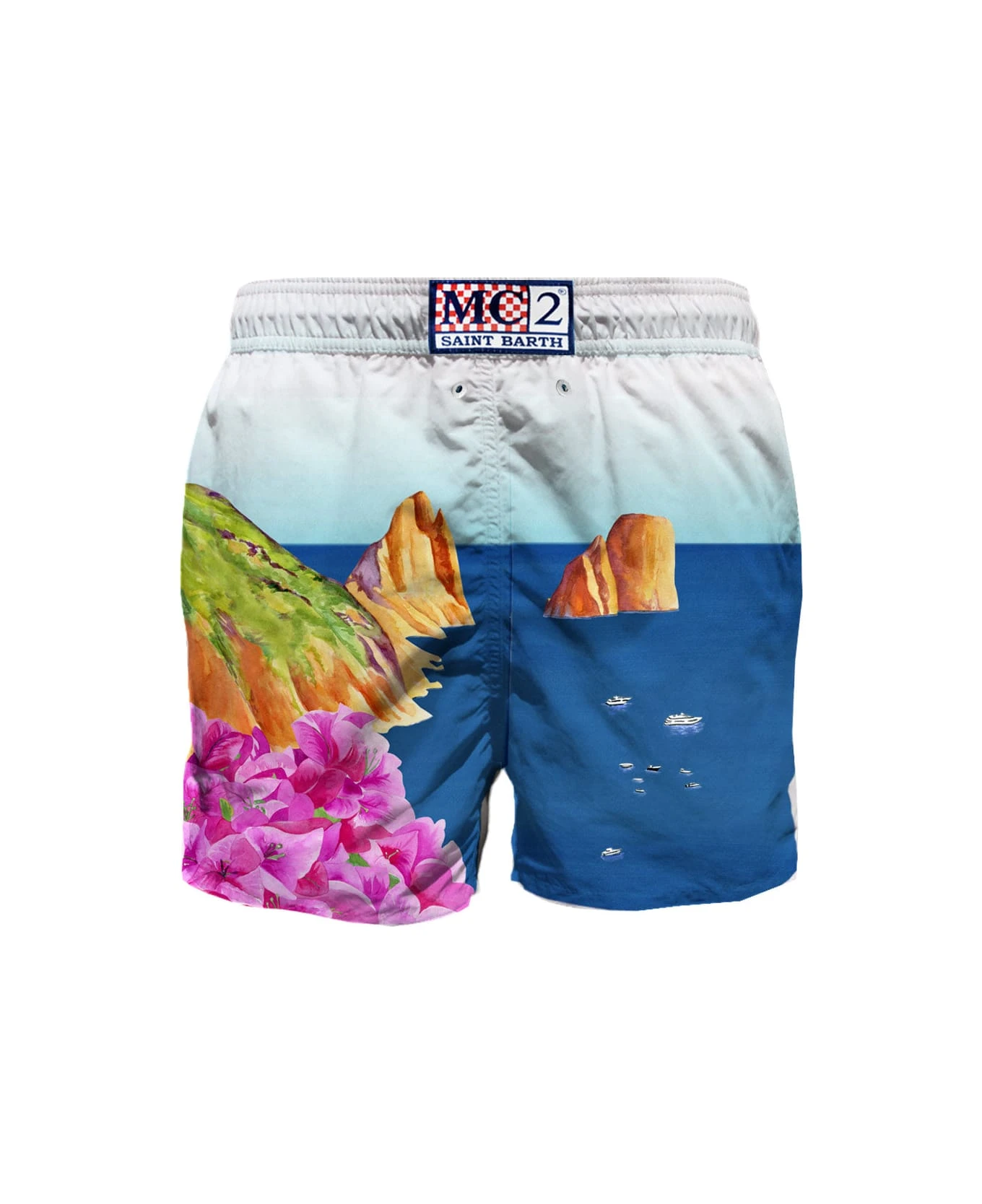 MC2 Saint Barth Man Swim Shorts With Capri Print - Image 2