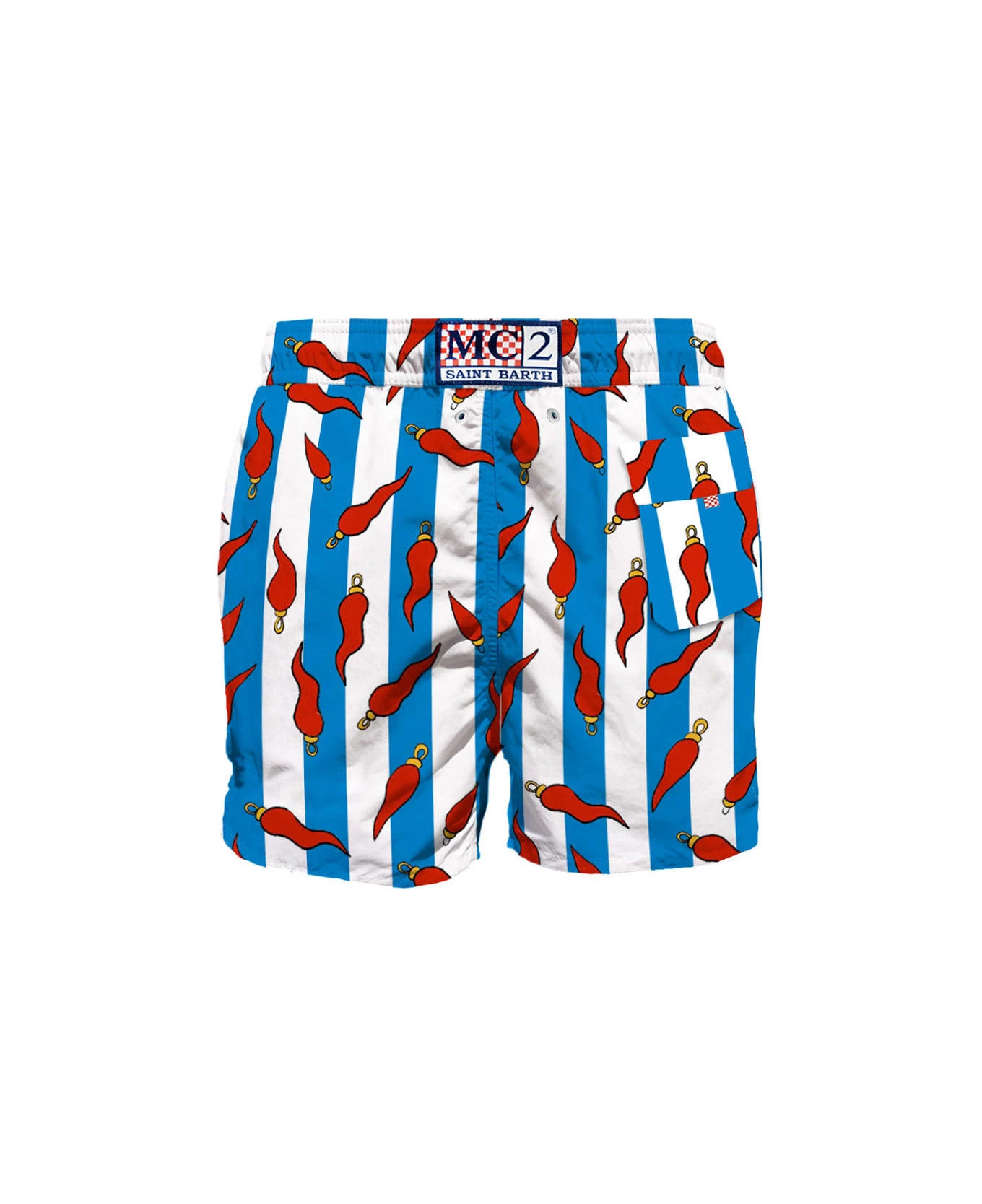 MC2 Saint Barth Mid-length Swim Shorts With Lucky Charms Print - Image 2
