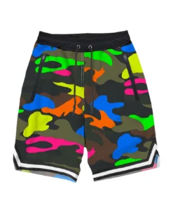 MC2 Saint Barth Camouflage Fluo Multicolor Swim Shorts Surf Style